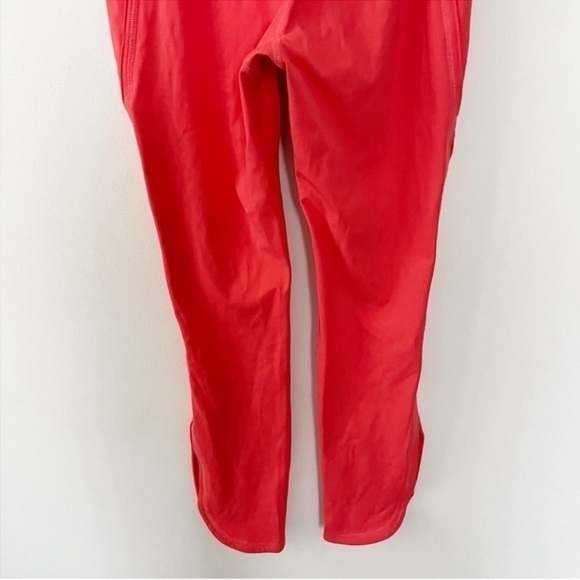 Free People Leggings Womens Activewear Neon Pink Cut Out Side Size Small Cropped - Picture 7 of 11